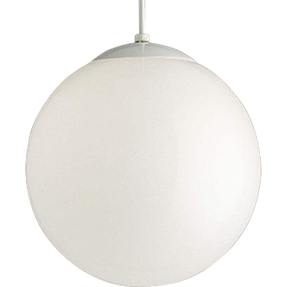 Satin White Glass Globe Pendant Light for Indoor Use