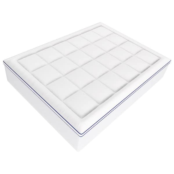 SKYSHALO Mattress Topper Queen Size 4 in. Thickness Memory Foam Fiber Fill Detachable and Washable Ergonomically Designed