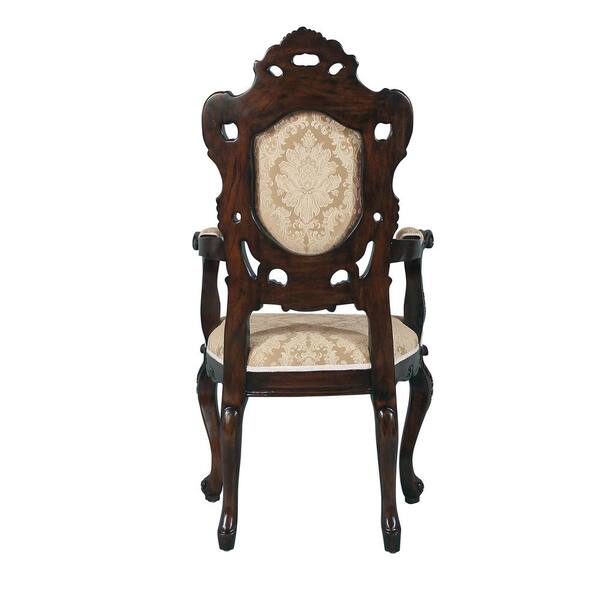 Design Toscano The Carlisle Louis XV Walnut Brown Arm Chair (Set of 2)  AF91945 - The Home Depot