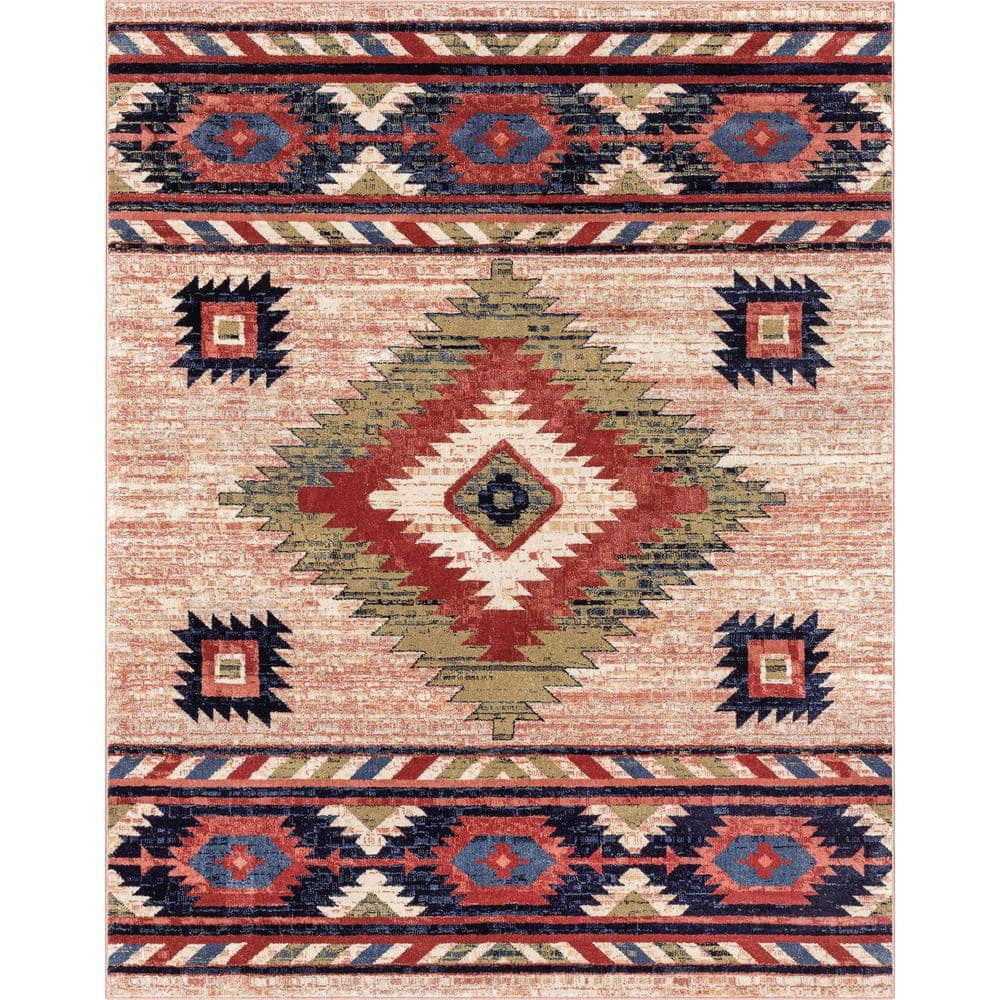 Vintage Southwestern Wool Rug / Aztec Area Rug 2024 / Native American Textile / Southwest Home Decor