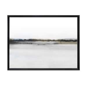 Neutral Abstract Landscape Framed Canvas Wall Art - 32 in. x 24 in. Size, by Kelly Merkur 1-pc Black Frame