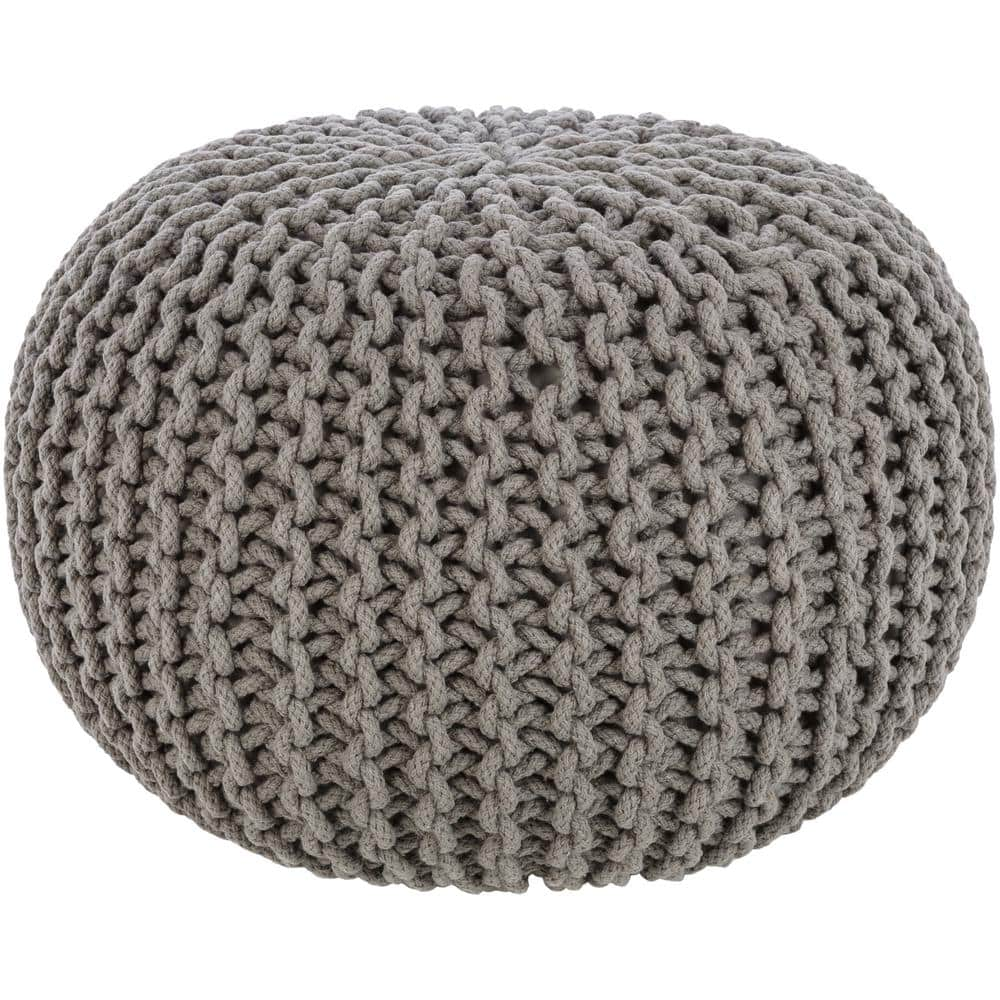 Livabliss Alexia Medium Gray Accent Pouf