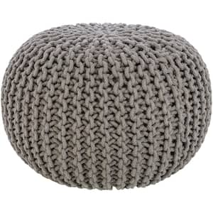 Alexia Medium Gray Accent Pouf