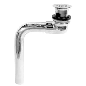 1-1/4 in. 17-Gauge Chrome-Plated Brass Tailpiece with Sink Drain, P-Trap and Overflow Plug