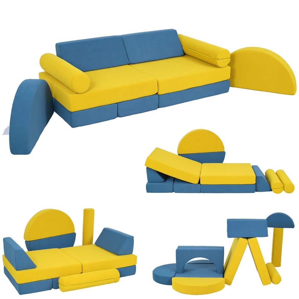 Multicolor 14-Piece Climb and Crawl Activity Play Set, Baby Soft Play Set, 