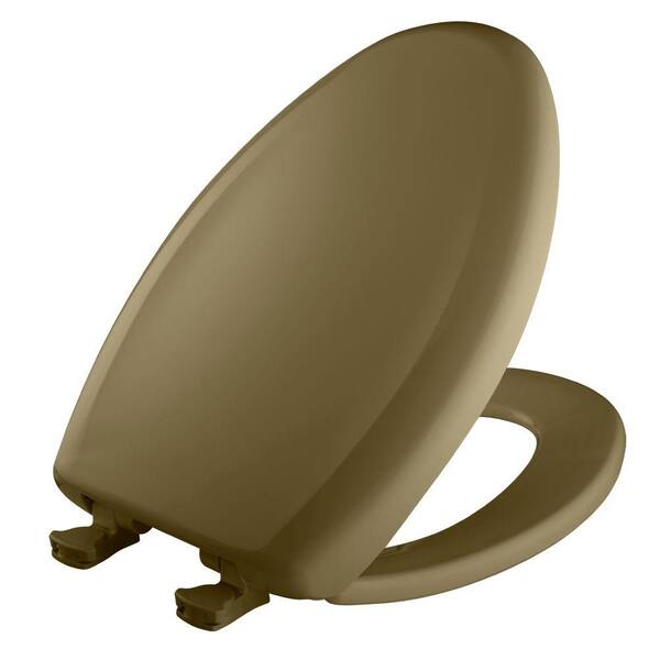 BEMIS Slow Close STA-TITE Elongated Closed Front Toilet Seat in Avocado Brown