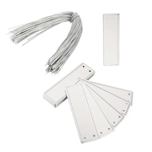 120-Pieces Aluminum Plant Labels with Metal Wires, Double-Sided Write-On Tags for Garden and Office Use