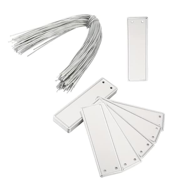 120-Pieces Aluminum Plant Labels with Metal Wires, Double-Sided Write-On Tags for Garden and Office Use