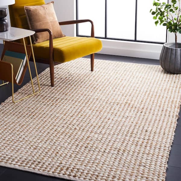 Natura 2 ft. x 4 ft. Beige/Ivory Crosstitch Marle Area Rug