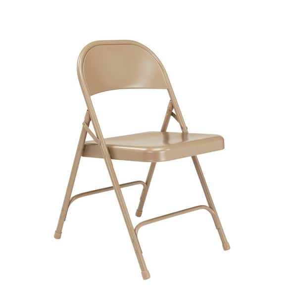 National Public Seating 50 Series Beige All-Steel Folding Chair (4-Pack)