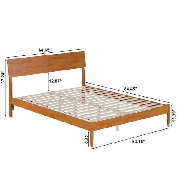 AFI Bradford Light Toffee Natural Bronze Wood Frame Queen Platform