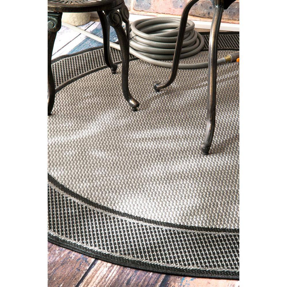 Slate Gray Easy-Care Synthetic Rectangular Accent Rug, 2' x 3'