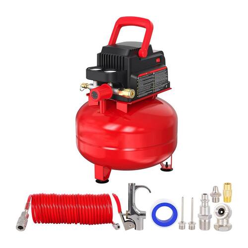 110 PSI Portable Electric Air Compressor Pancake Oil-free