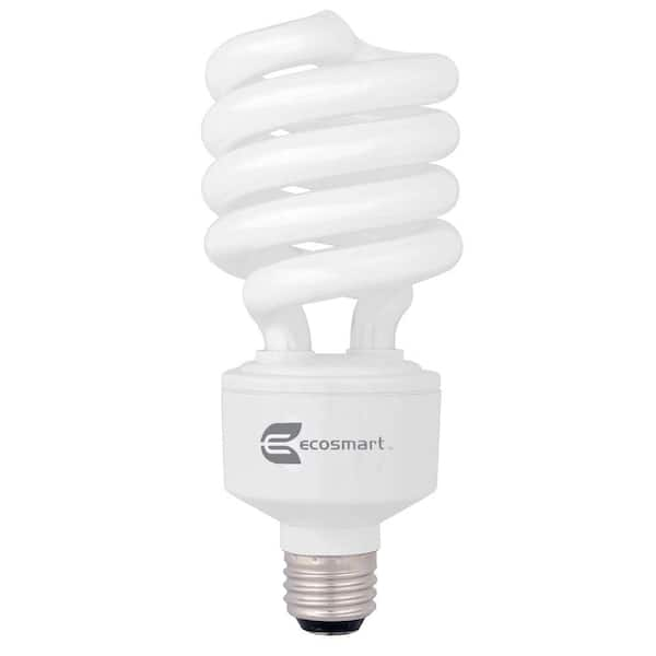 EcoSmart 150-Watt Equivalent Spiral CFL Light Bulb, Soft White (2-Pack)