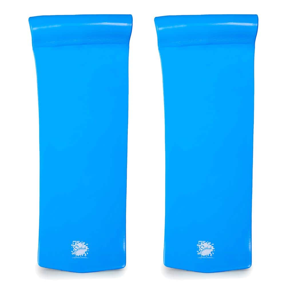 Bahama Blue Foam Lounger Pool Float with Roll Pillow