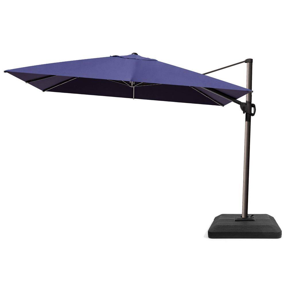 12.5 ft. x 9 ft. Tilt Outdoor Cantilever Patio Umbrella 360° Rotation in Navy with stand price history on PriceWatchPro