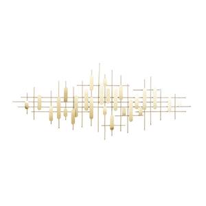 CosmoLiving by Cosmopolitan 25 in. x 58 in. Gold Metal Contemporary Abstract Wall Decor