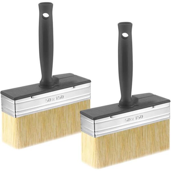 RP 2-Pack 3 Inch & 4 Inch Flat Paint Brushes - Synthetic Bristle Set For Walls & Fences