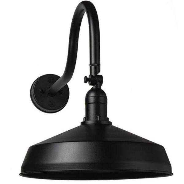 AQLIGHTING 1Light Black Hardwired Outdoor Barn Light Sconce OGN925