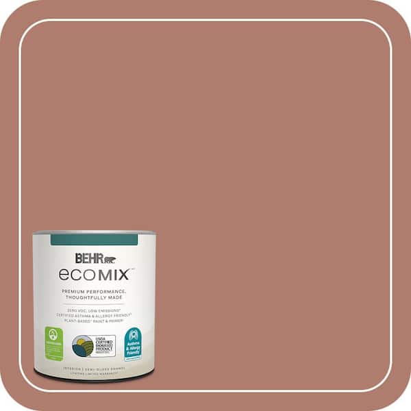 Red 7 Color BEHR ECOMIX 1 qt. #PPU2-11 Mars Red Semi-Gloss Enamel Plant-Based ...