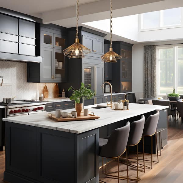 Artmatrwer 1-Light Plating Brass Bell Tier Pendant Light with Metal Wire Shade