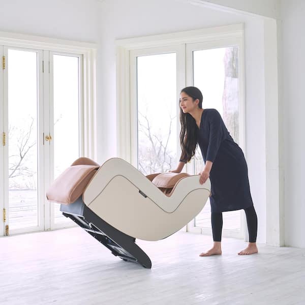 CirC+ - Home Synca Track Leather Synthetic CirC+ Depot Beige Modern Wellness Massage The Heated Zero Gravity SL Chair