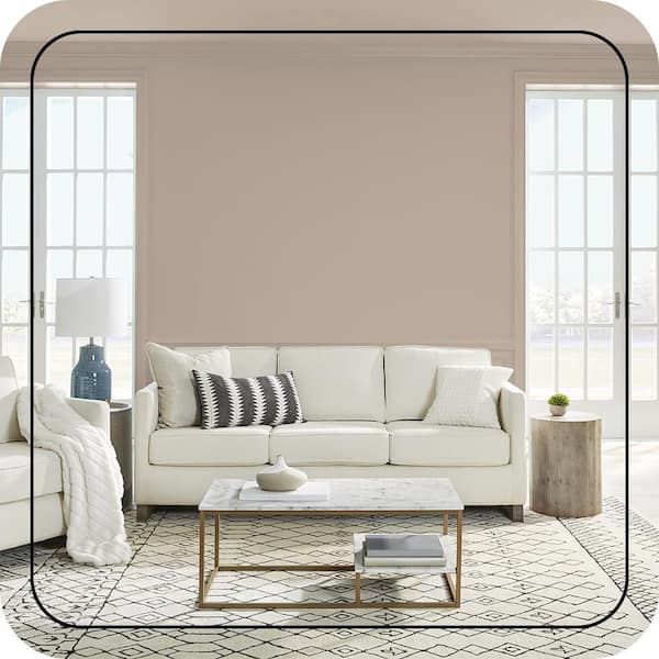 BEHR PREMIUM PLUS 8 oz. #PPU5-14 Mesa Taupe Flat Interior/Exterior
