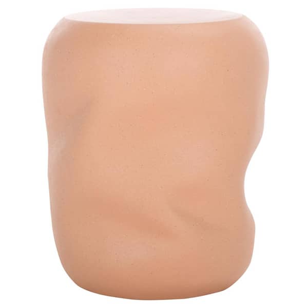 SAFAVIEH Carrick 15 in. Terracotta Round Concrete End Table