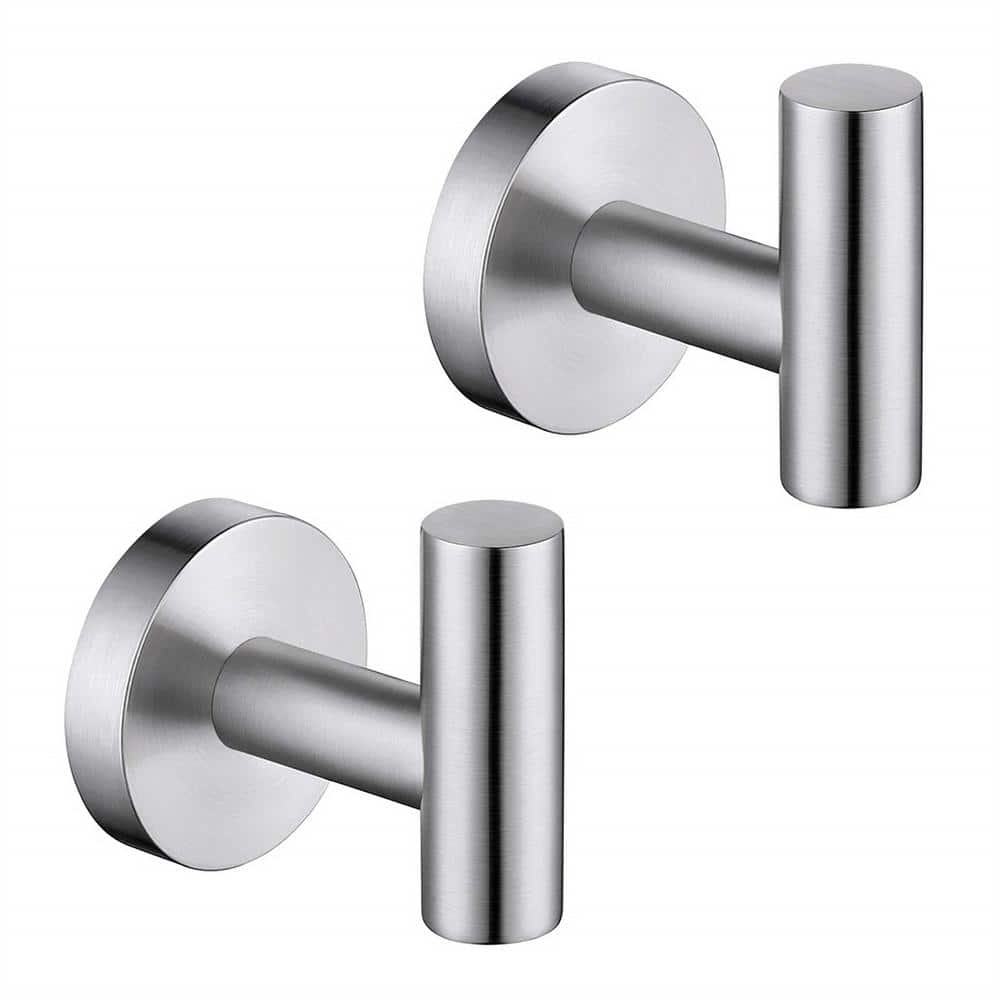 Wall Mounted Round Shaped Stainless Steel Bathroom Towel J-Hook Robe Hanger