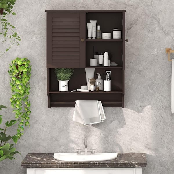Espresso Bathroom Wall With Towel Bar Matttroy