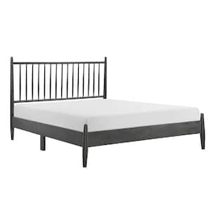 Aveline Gray Wood Frame Queen Platform Bed