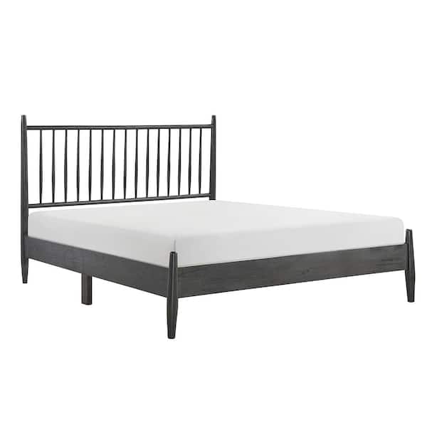 Lazzara Aveline Gray Wood Frame Queen Platform Bed