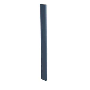 Newport Blue Painted Plywood Shaker Stock Assembled Kitchen Cabinet Filler Strip 3 in W x 0.75 in D x 30 in H