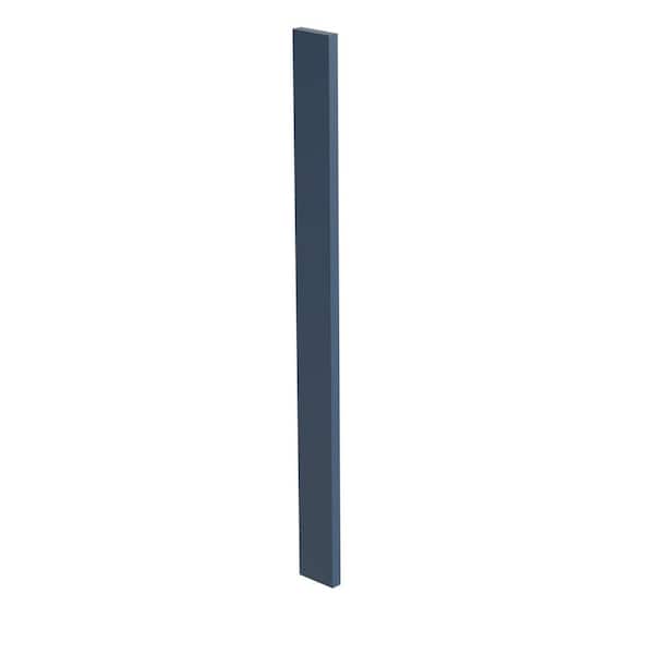 Home Decorators Collection Washington Franklin Hargrove 3 in. W x 0.75 in.D x 90 in. H in Vessel Blue Kitchen Cabinet Filler Strip