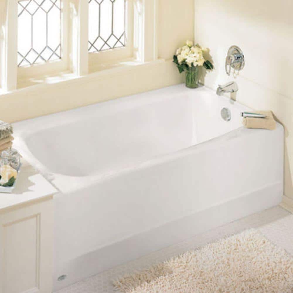 Cambridge 60'' White Cast Iron Alcove Soaking Bathtub