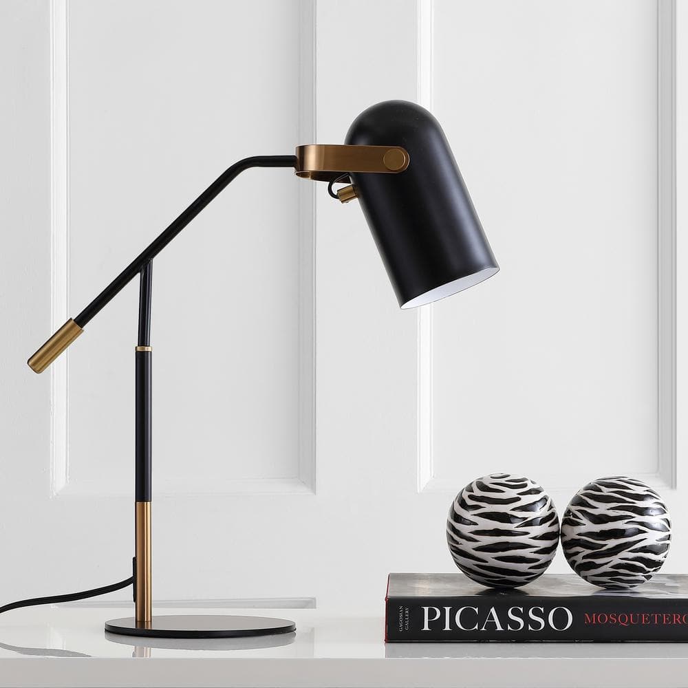Edison 19.25" Adjustable Black Metal LED Task Lamp with Satin Finish
