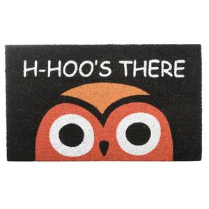 30 in. Owl Head Halloween Coir Doormat