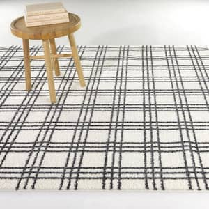 Reuben Cream 8 ft. x 10 ft. Plaid Area Rug