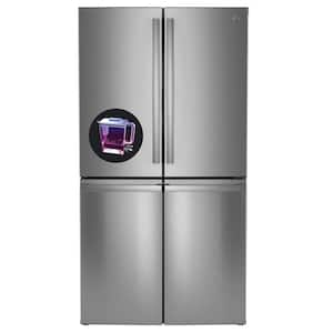 Profile 28 cu. ft Quad Door Bottom Freezer Refrigerator Fingerprint Resistant Stainless w/Dual-Dispense AutoFill Pitcher