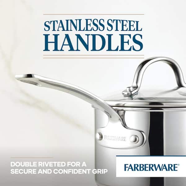 Farberware Millennium Stainless 10-Piece Nonstick Cookware Se
