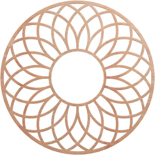 Ekena Millwork 0.375 in. x 38 in. x 38 in. Wood Medallion Moulding
