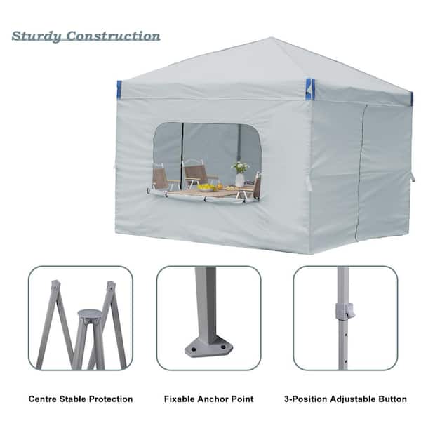 Aoodor 12 ft. x 12 ft. Pop Up Canopy Tent with Removable Aoodor 12 ft. x 12 ft. Pop Up Canopy Tent with Removable