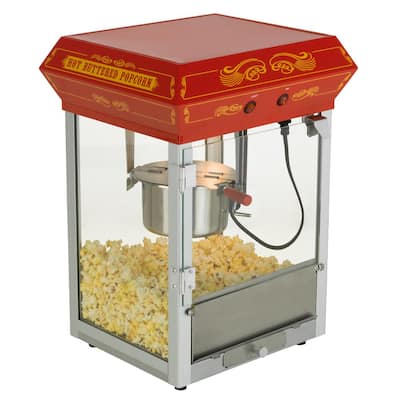 GREAT NORTHERN 4 oz. Black Big Bambino Popcorn Machine with 12 Pack of  All-In-One Popcorn Kernel Packets, Scoop, and Bags - 1.5 Gal. 83-DT6043 -  The Home Depot