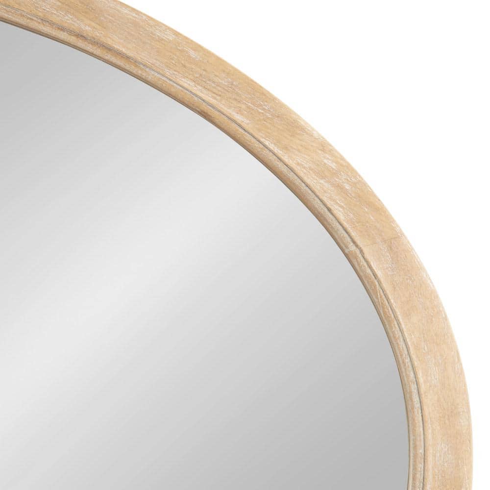 Hogan Natural Wood Oval Wall Mirror 24" x 36"