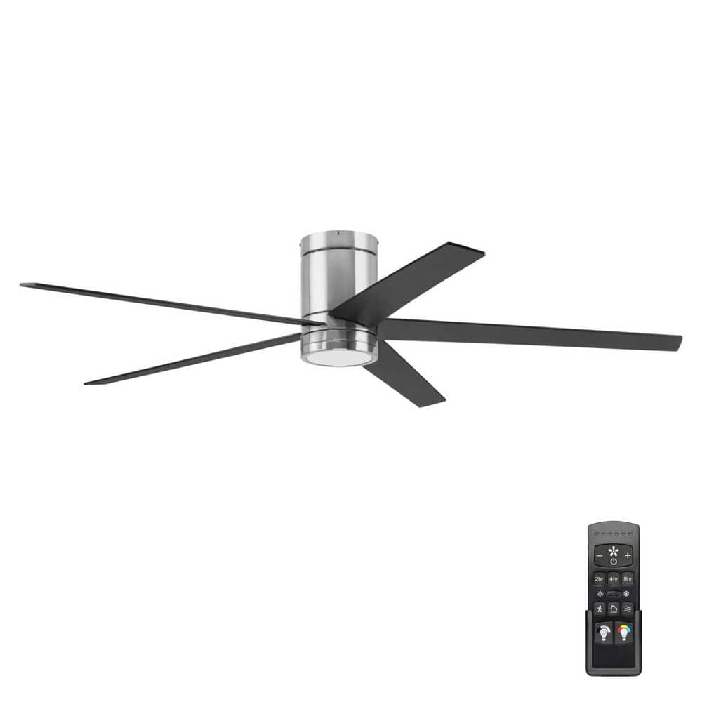 Graceshire 60 in. Color Changing LED Indoor Flush Mount Brushed Nickel Ceiling Fan with Remote Control price history on PriceWatchPro