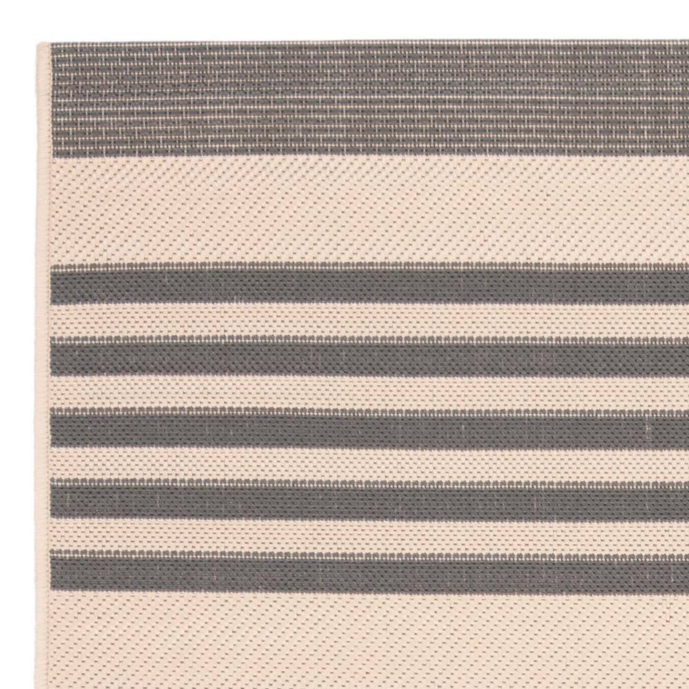 Modern Grey Square Synthetic Indoor/Outdoor Easy-Care Area Rug