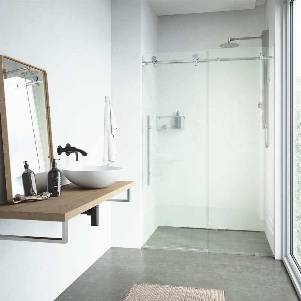 Elan E-Class 68" Frameless Chrome Sliding Shower Door