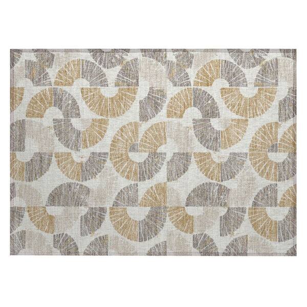 Chantille Machine Washable Indoor/Outdoor Abstract ACN2462 Ivory 2 ft. x 3 ft. Accent Rug