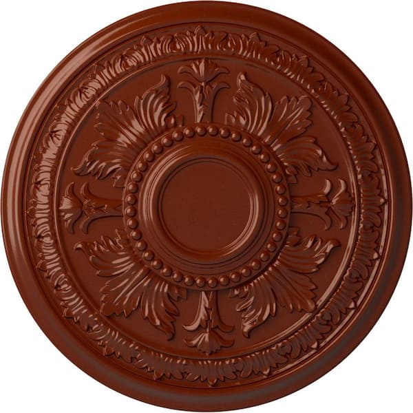 Ekena Millwork 30-5/8 in. x 2-1/2 in. Tellson Urethane Ceiling Medallion (Fits Canopies up to 6-3/4 in.), Firebrick