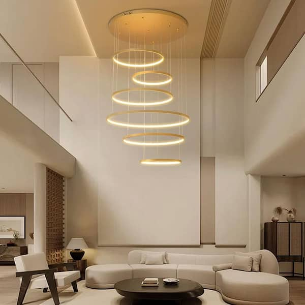 LED top Ceiling Light, 110W 6 Rings